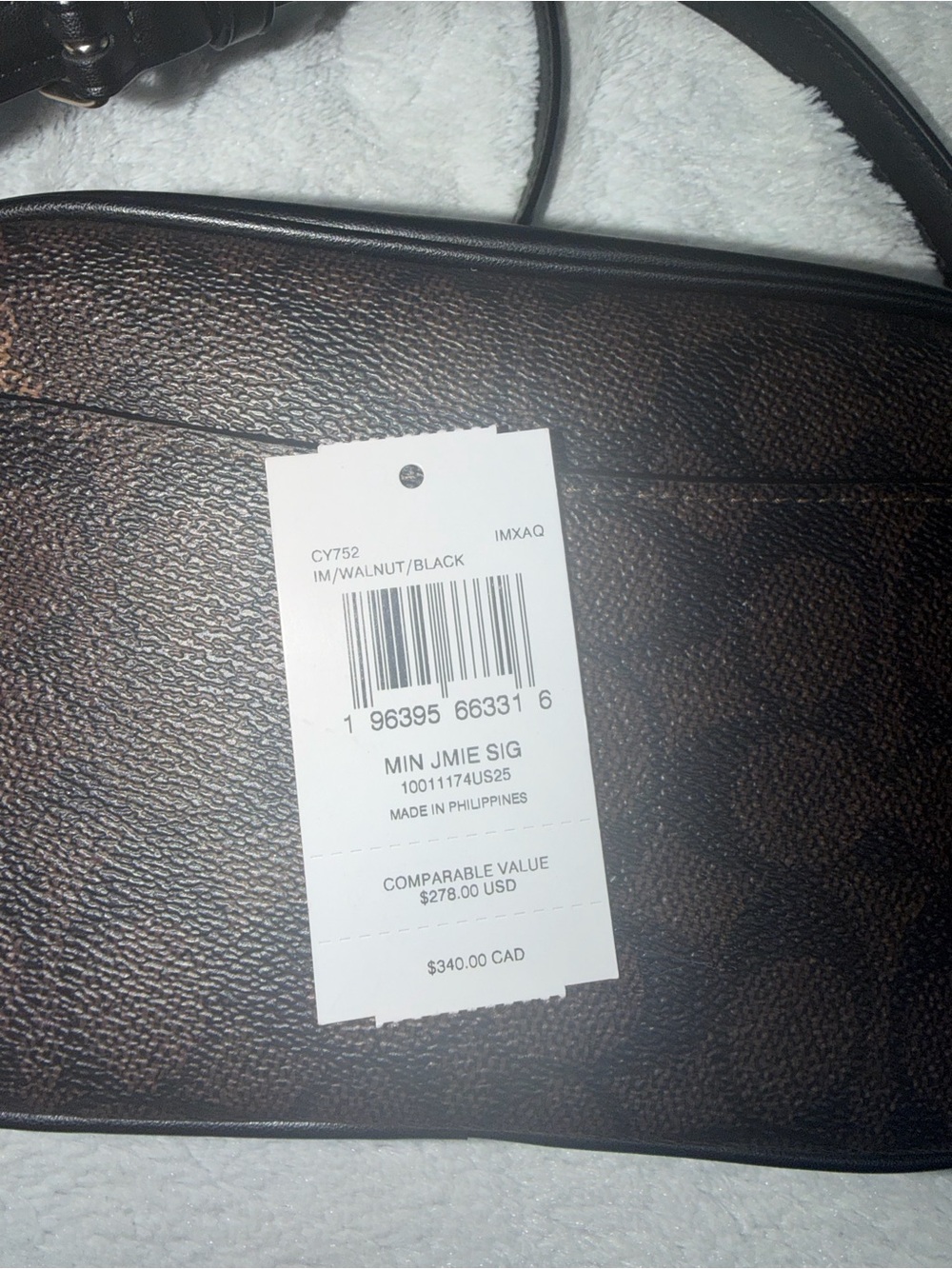 Designer Women's Crossbody Bag - Walnut/Black